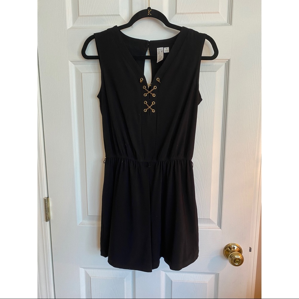 Romper with gold detailing